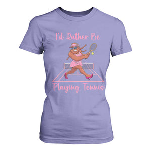 Funny Sexy Bigfoot Playing Tennis T Shirt For Women Gift For Girls TS12 Violet Print Your Wear