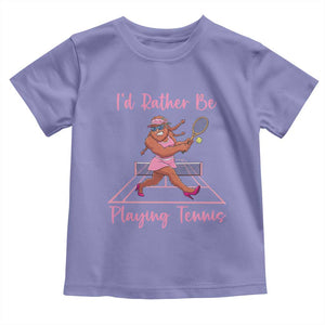 Funny Sexy Bigfoot Playing Tennis Toddler T Shirt Gift For Girls TS12 Violet Print Your Wear