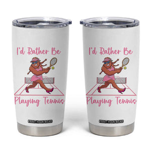 Funny Sexy Bigfoot Playing Tennis Tumbler Cup Gift For Girls TS12 White Print Your Wear