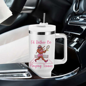 Funny Sexy Bigfoot Playing Tennis Tumbler With Handle Gift For Girls TS12 Print Your Wear