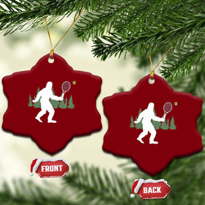 Funny Sasquatch Tennis Player Ceramic Ornament Folklore Cryptid Gift TS12 Print Your Wear