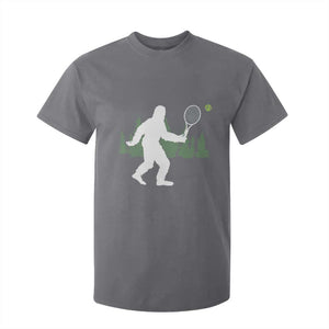 Funny Sasquatch Tennis Player T Shirt For Kid Folklore Cryptid Gift TS12 Charcoal Print Your Wear