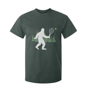Funny Sasquatch Tennis Player T Shirt For Kid Folklore Cryptid Gift TS12 Dark Forest Green Print Your Wear
