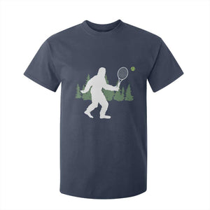 Funny Sasquatch Tennis Player T Shirt For Kid Folklore Cryptid Gift TS12 Navy Print Your Wear