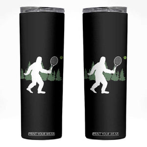 Funny Sasquatch Tennis Player Skinny Tumbler Folklore Cryptid Gift TS12 Black Print Your Wear
