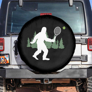 Funny Sasquatch Tennis Player Spare Tire Cover Folklore Cryptid Gift TS12 No hole Black Print Your Wear