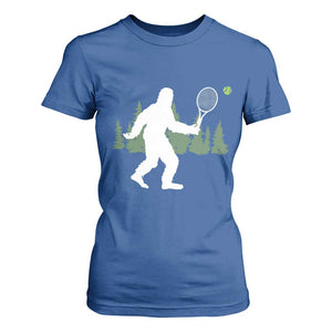 Funny Sasquatch Tennis Player T Shirt For Women Folklore Cryptid Gift TS12 Royal Blue Print Your Wear