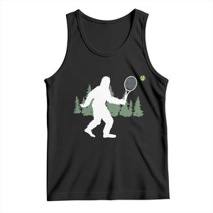 Funny Sasquatch Tennis Player Tank Top Folklore Cryptid Gift TS12 Black Print Your Wear