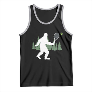 Funny Sasquatch Tennis Player Tank Top Folklore Cryptid Gift TS12 Black Athletic Heather Print Your Wear