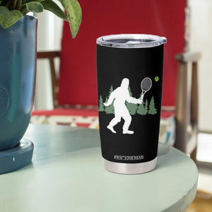 Funny Sasquatch Tennis Player Tumbler Cup Folklore Cryptid Gift TS12 Print Your Wear