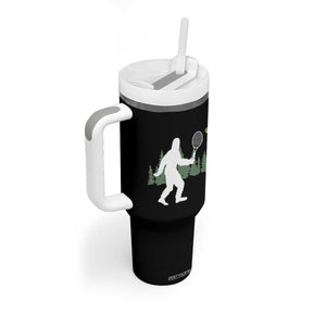 Funny Sasquatch Tennis Player Tumbler With Handle Folklore Cryptid Gift TS12 Print Your Wear