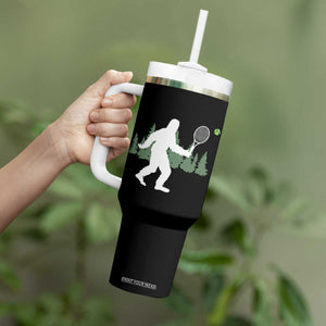 Funny Sasquatch Tennis Player Tumbler With Handle Folklore Cryptid Gift TS12 Print Your Wear