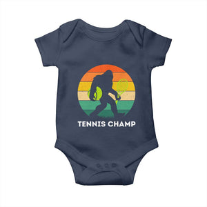 Vintage Retro Bigfoot Tennis Player Gift Baby Onesie Tennis Champ TS12 Navy Print Your Wear