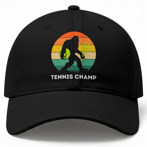 Vintage Retro Bigfoot Tennis Player Gift Baseball Cap Tennis Champ TS12 Print Your Wear
