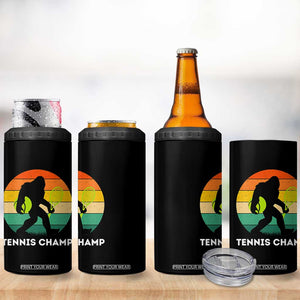 Vintage Retro Bigfoot Tennis Player Gift 4 in 1 Can Cooler Tumbler Tennis Champ TS12 Print Your Wear