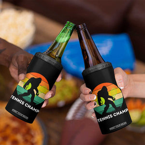 Vintage Retro Bigfoot Tennis Player Gift 4 in 1 Can Cooler Tumbler Tennis Champ TS12 Print Your Wear