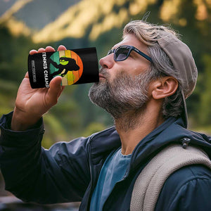 Vintage Retro Bigfoot Tennis Player Gift 4 in 1 Can Cooler Tumbler Tennis Champ TS12 Print Your Wear