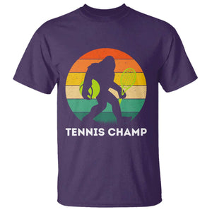 Vintage Retro Bigfoot Tennis Player Gift T Shirt Tennis Champ TS12 Purple Print Your Wear
