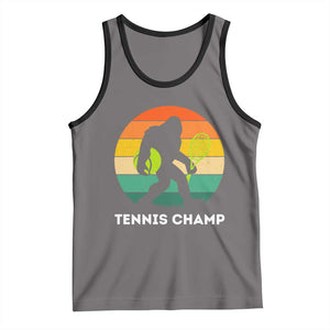 Vintage Retro Bigfoot Tennis Player Gift Tank Top Tennis Champ TS12 Deep Heather Black Print Your Wear