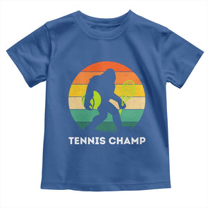 Vintage Retro Bigfoot Tennis Player Gift Toddler T Shirt Tennis Champ TS12 Royal Blue Print Your Wear