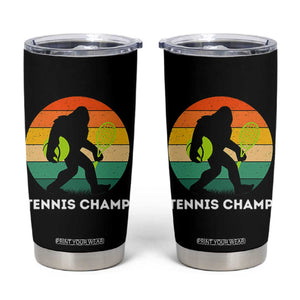 Vintage Retro Bigfoot Tennis Player Gift Tumbler Cup Tennis Champ TS12 Black Print Your Wear