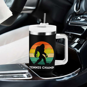 Vintage Retro Bigfoot Tennis Player Gift Tumbler With Handle Tennis Champ TS12 Print Your Wear
