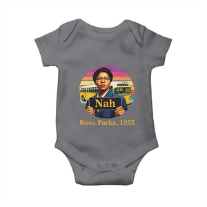 Rosa Parks Quote Baby Onesie The Only Tired I Was Was Tired Of Giving In TS12 Charcoal Print Your Wear