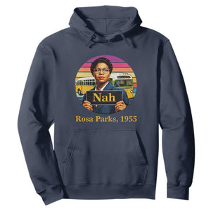 Rosa Parks Quote Hoodie The Only Tired I Was Was Tired Of Giving In TS12 Navy Print Your Wear
