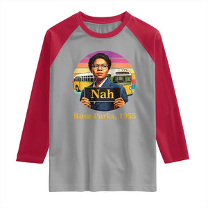 Rosa Parks Quote Raglan Shirt The Only Tired I Was Was Tired Of Giving In TS12 Sport Gray Red Print Your Wear