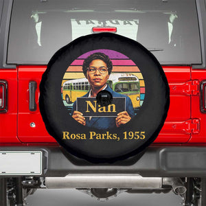 Rosa Parks Quote Spare Tire Cover The Only Tired I Was Was Tired Of Giving In TS12 Black Print Your Wear