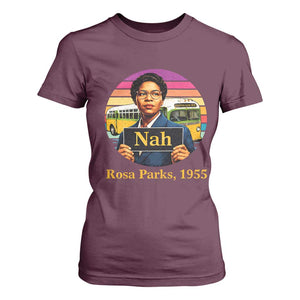 Rosa Parks Quote T Shirt For Women The Only Tired I Was Was Tired Of Giving In TS12 Maroon Print Your Wear