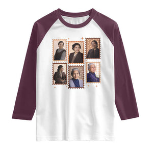 Rosa Parks Raglan Shirt African American Civil Rights Legacy TS12 White Maroon Print Your Wear