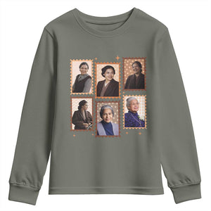 Rosa Parks Youth Sweatshirt African American Civil Rights Legacy TS12 Military Green Print Your Wear