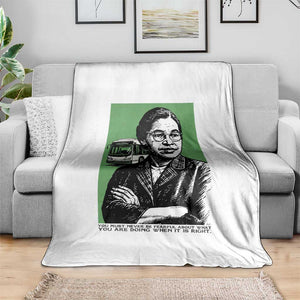Rosa Parks Quote Throw Blanket Never Be Fearful When It Is Right TS12 Print Your Wear