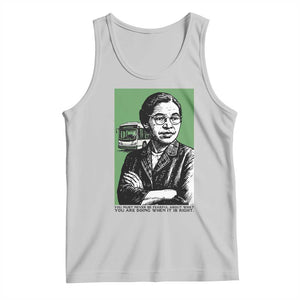Rosa Parks Quote Tank Top Never Be Fearful When It Is Right TS12 Ash Print Your Wear