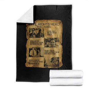 Rosa Parks Quote Throw Blanket Civil Rights History Hero TS12 Black Print Your Wear