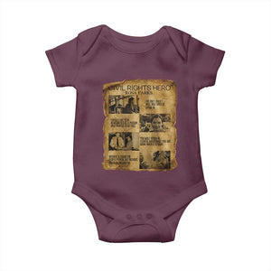 Rosa Parks Quote Baby Onesie Civil Rights History Hero TS12 Maroon Print Your Wear