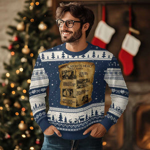 Rosa Parks Quote Ugly Christmas Sweater Civil Rights History Hero TS12 Navy Beige Print Your Wear