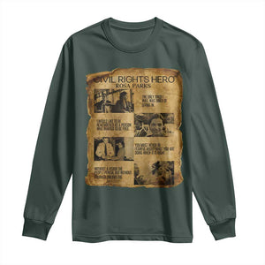 Rosa Parks Quote Long Sleeve Shirt Civil Rights History Hero TS12 Dark Forest Green Print Your Wear