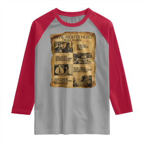 Rosa Parks Quote Raglan Shirt Civil Rights History Hero TS12 Sport Gray Red Print Your Wear