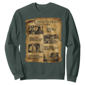 Rosa Parks Quote Sweatshirt Civil Rights History Hero TS12 Dark Forest Green Print Your Wear