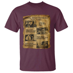 Rosa Parks Quote T Shirt Civil Rights History Hero TS12 Maroon Print Your Wear