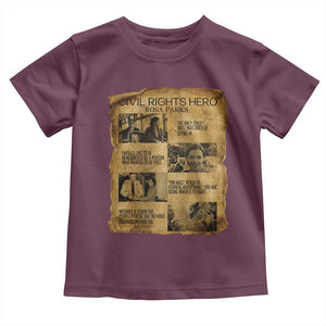 Rosa Parks Quote Toddler T Shirt Civil Rights History Hero TS12 Maroon Print Your Wear