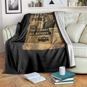 Vintage Rosa Parks Throw Blanket Groovy Black History Month TS12 Print Your Wear