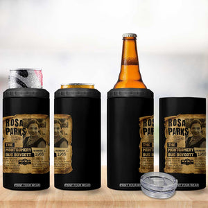 Vintage Rosa Parks 4 in 1 Can Cooler Tumbler Groovy Black History Month TS12 Print Your Wear