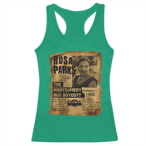 Vintage Rosa Parks Racerback Tank Top Groovy Black History Month TS12 Irish Green Print Your Wear