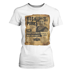 Vintage Rosa Parks T Shirt For Women Groovy Black History Month TS12 White Print Your Wear
