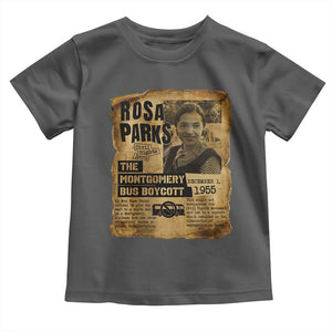Vintage Rosa Parks Toddler T Shirt Groovy Black History Month TS12 Dark Heather Print Your Wear