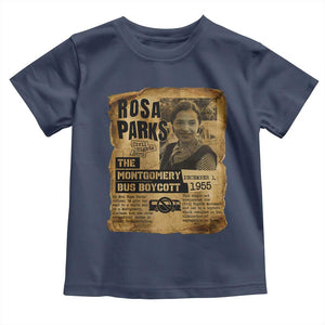 Vintage Rosa Parks Toddler T Shirt Groovy Black History Month TS12 Navy Print Your Wear