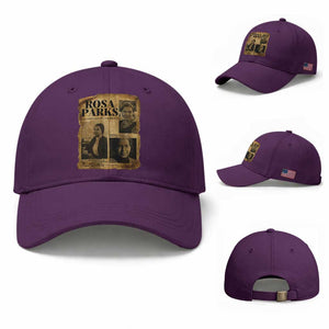 Vintage Rosa Parks Baseball Cap Women Empowerment Inspirational Quote TS12 Baseball Cap Universal Fit Purple Print Your Wear